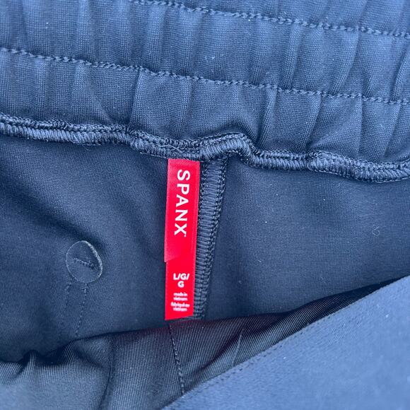 Spanx Women’s Perfect Pants Ankle Joggers Black Pull On Sweats Large - Picture 8 of 9